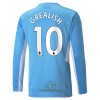 Officiële Voetbalshirt Manchester City Jack Grealish 10 Thuis 2021-22 Lange Mouw - Heren